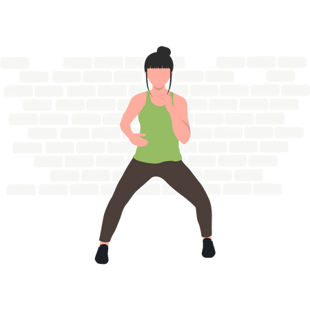 Women Working Out  Illustration