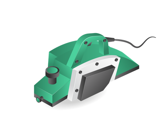 Wood planer machine  Illustration