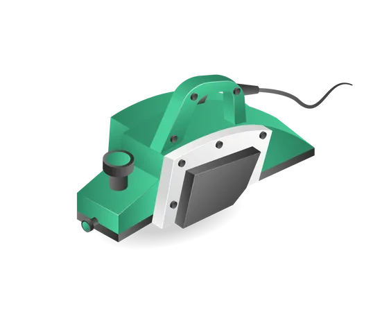 Wood planer machine  Illustration