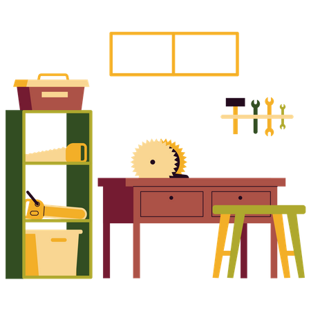 Wood Workshop  Illustration