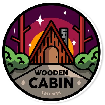 Wooden Cabin  Illustration