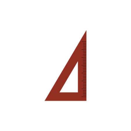 Wooden math triangle  Illustration