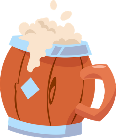 Wooden Mug  Illustration