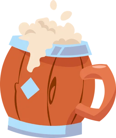 Wooden Mug  Illustration