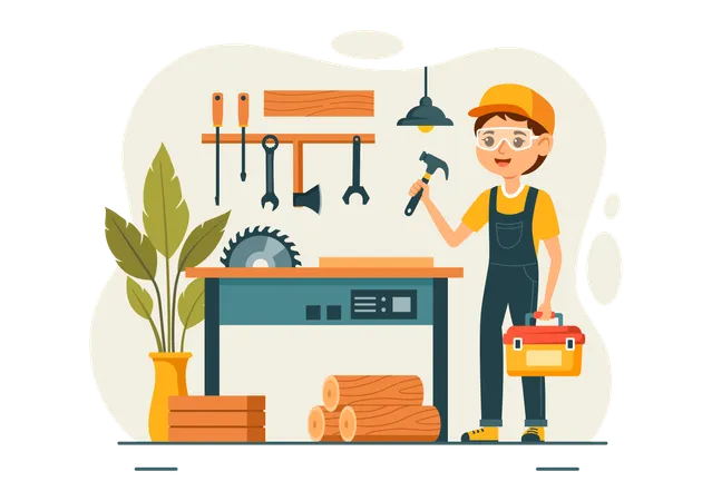 Woodworking service  Illustration