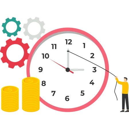 Work Time Management Concept Time Management Planning Organization And Control Concepts For An Efficient Successful And Profitable Business Business Team Vector Illustration With Characters Illustration