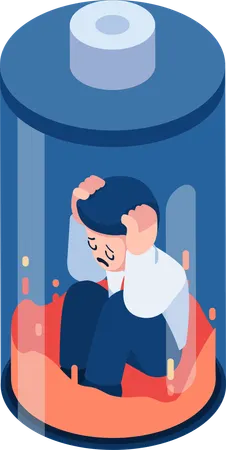Work Burnout  Illustration