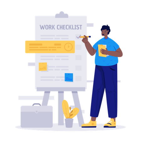 Work checklist  Illustration