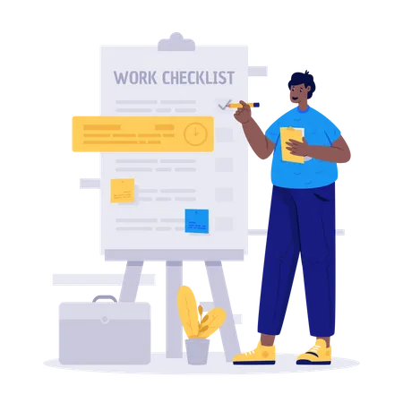 Work checklist  Illustration