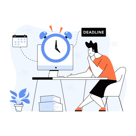 Work Deadline  Illustration