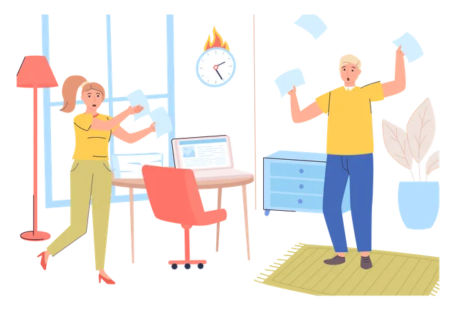 Work Deadline  Illustration