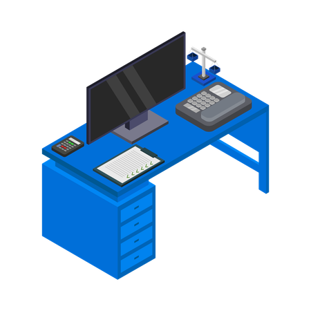 Work desk  Illustration