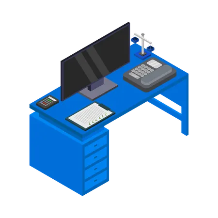Work desk  Illustration
