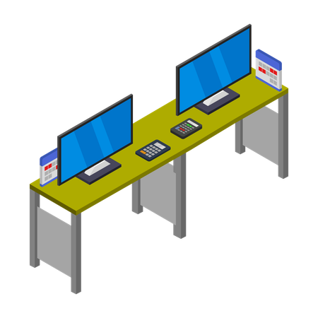 Work desk  Illustration
