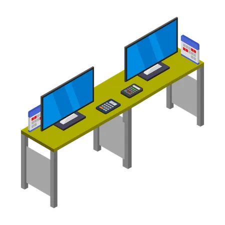 Work desk  Illustration