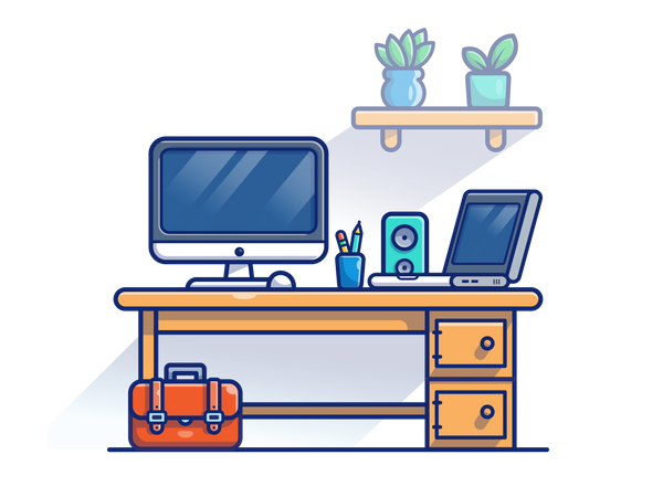 Work desk  Illustration