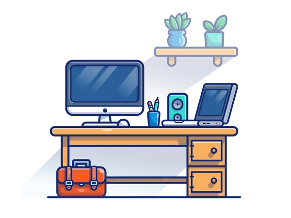 Work desk  Illustration