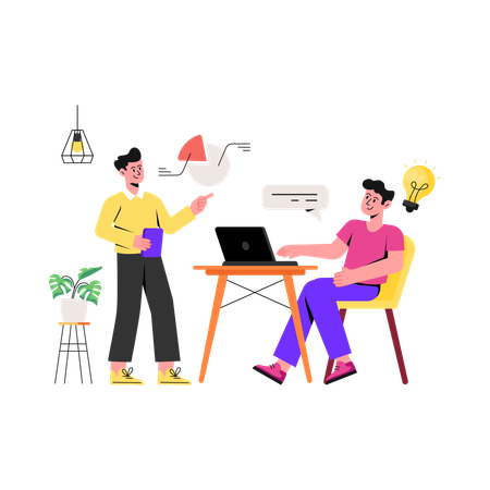 Work Discussion  Illustration