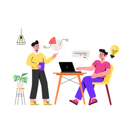 Work Discussion  Illustration