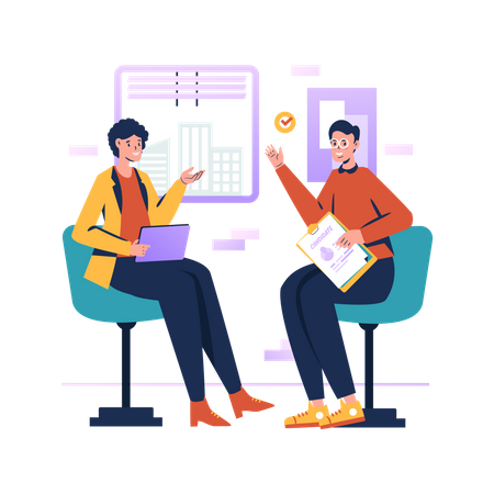 Work discussion  Illustration