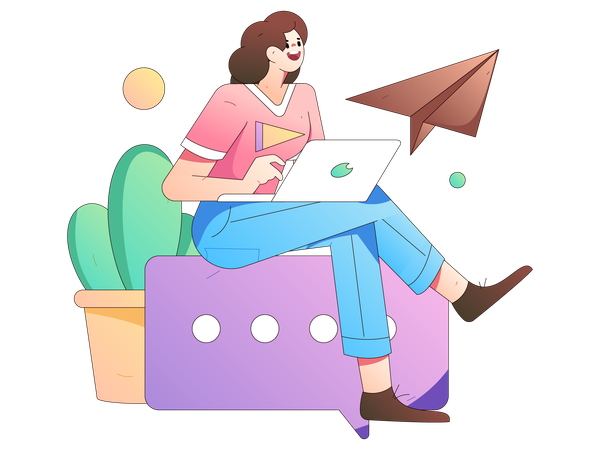 Work form home  Illustration