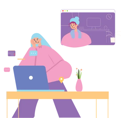 Work From Home Illustrations Illustration