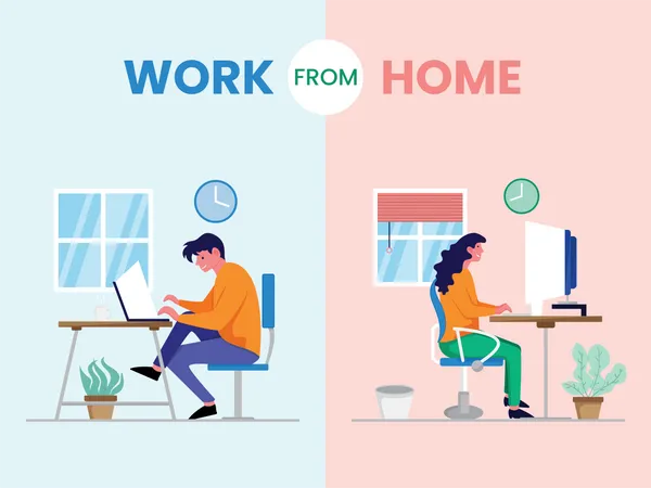 Work from home Illustration
