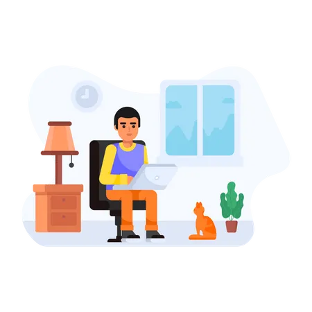 Work From Home Illustration