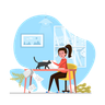 illustrations for teleworking