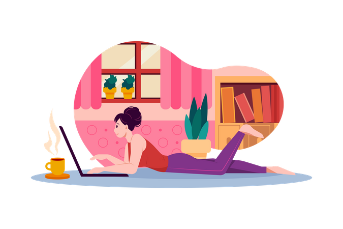 Work from home  Illustration