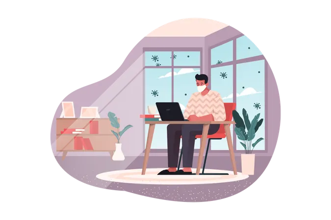 Work from home  Illustration