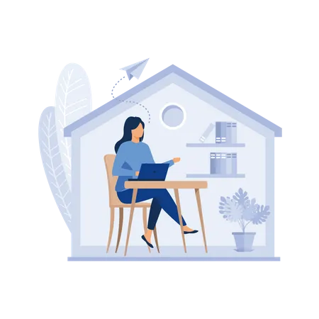 Work from home  Illustration