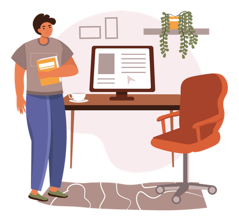 Work from home  Illustration