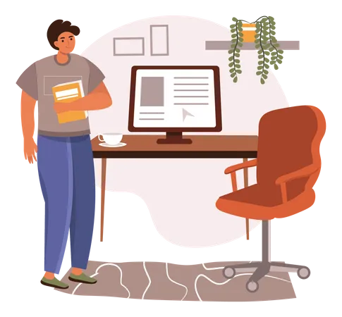 Work from home  Illustration