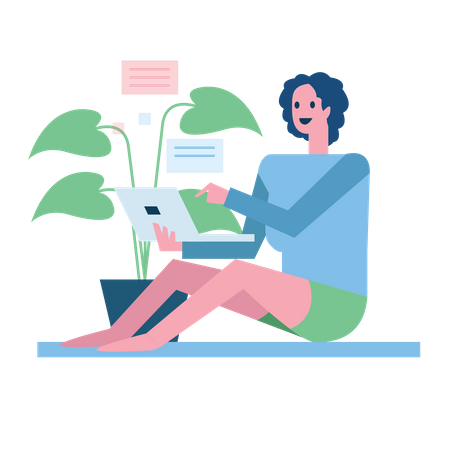 Work from home  Illustration