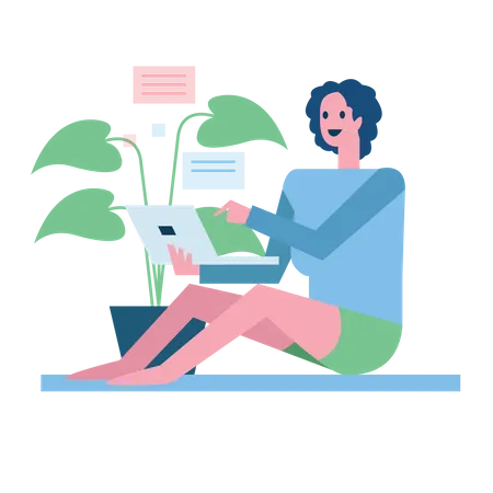 Work from home  Illustration