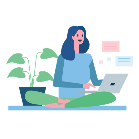 Work from home  Illustration