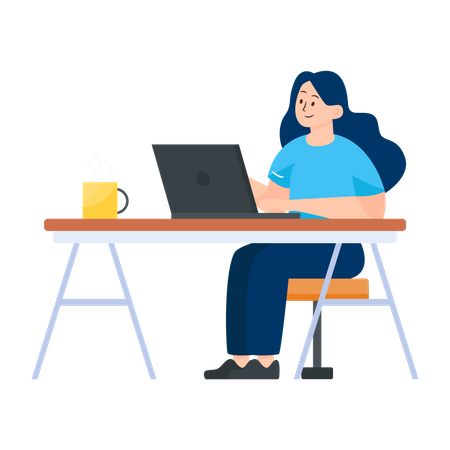 Work From Home  Illustration