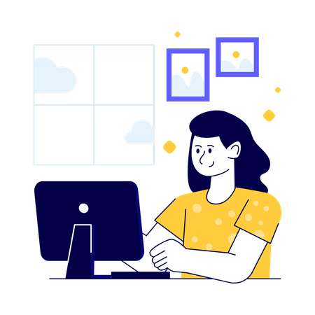 Work from home  Illustration