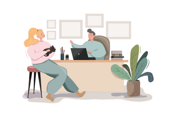 Work From Home  Illustration