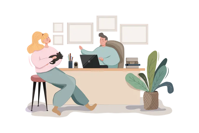 Work From Home  Illustration