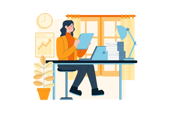 Work from home  Illustration