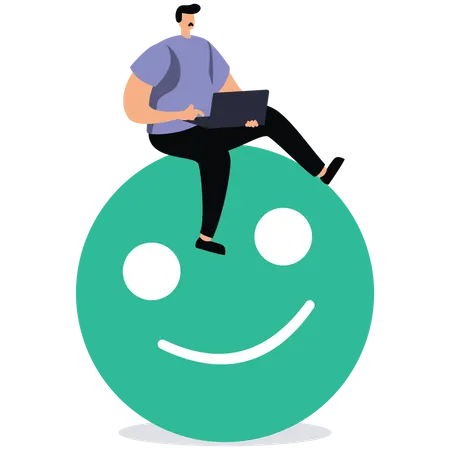 Work happiness  Illustration