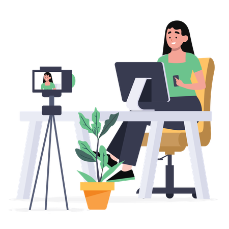 Work Influencer  Illustration