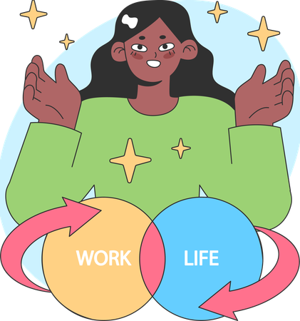 Work-life balance  イラスト