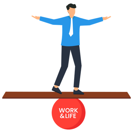 Work Life Balance  Illustration