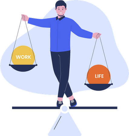 Work life balance  Illustration