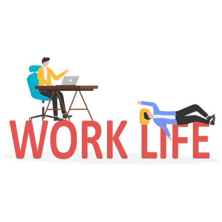 Work life balance  Illustration