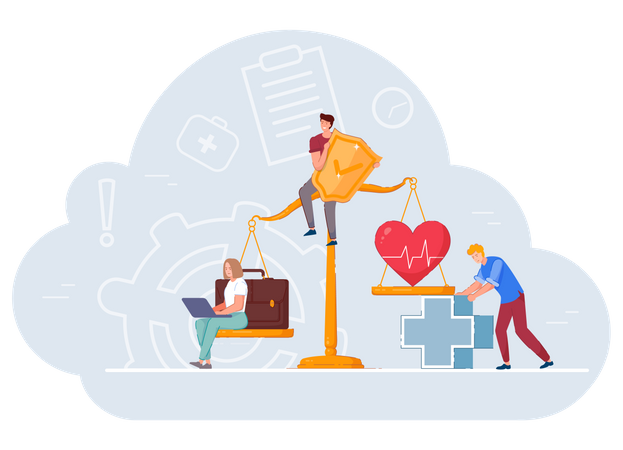 Work Life balance  Illustration
