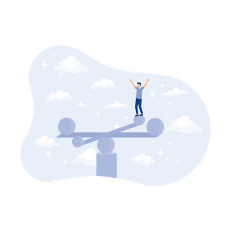 Work life balance  일러스트레이션